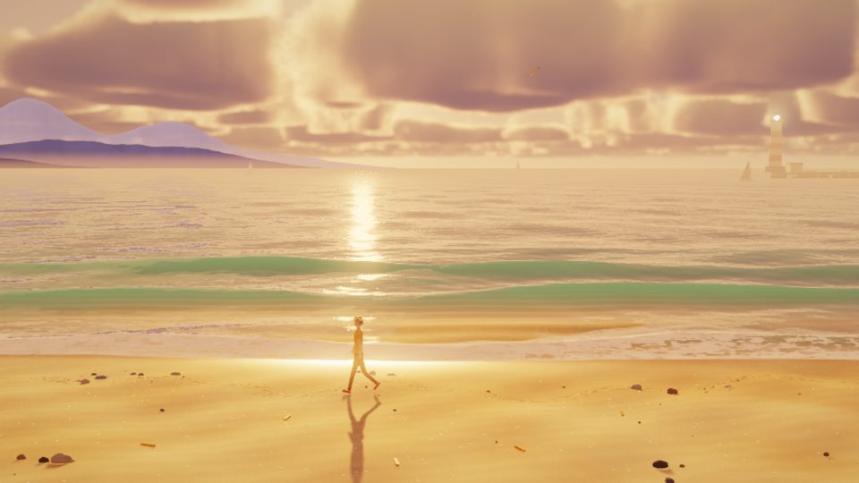 傍晚时的海边